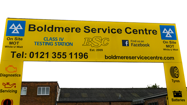 Boldmere Service Centre Sign